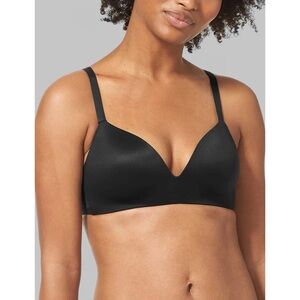 Tommy John Second Skin Lightly Lined Black Bra 38DD Wireless Tshirt Everyday